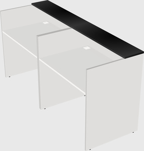 Shared u-shaped reception desks