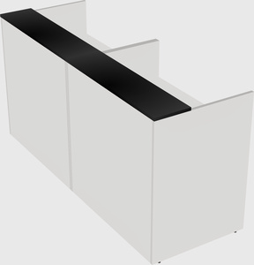 Shared u-shaped reception desks