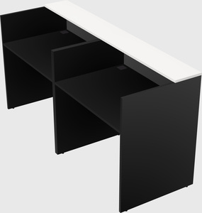 Shared u-shaped reception desks