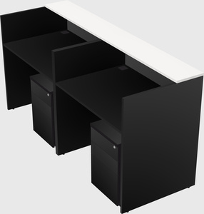 Shared u-shaped reception desks