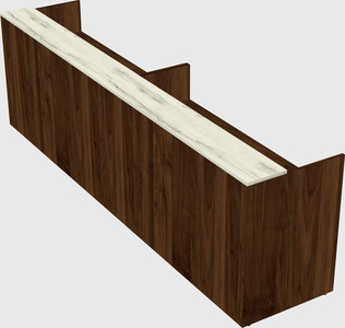 Shared u-shaped reception desks