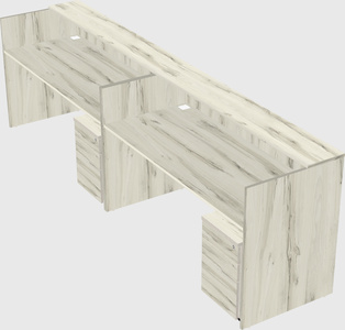 Shared u-shaped reception desks