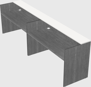 Shared u-shaped reception desks