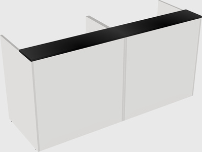 Shared u-shaped reception desks