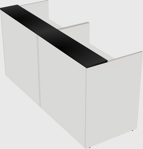 Shared u-shaped reception desks
