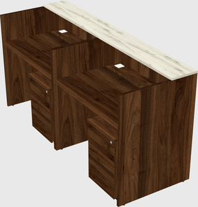 Shared u-shaped reception desks