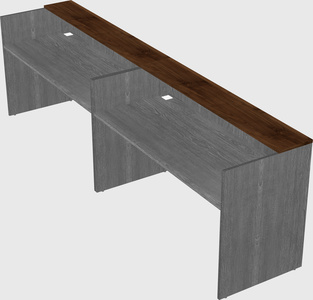 Shared u-shaped reception desks
