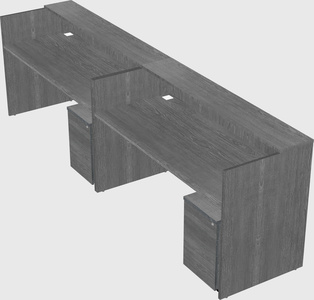 Shared u-shaped reception desks