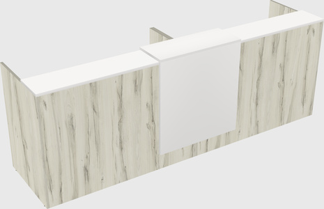 Shared u-shaped reception desks