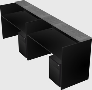 Shared u-shaped reception desks