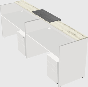 Shared u-shaped reception desks