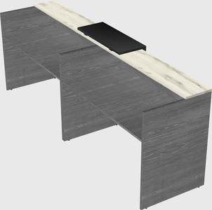 Shared u-shaped reception desks