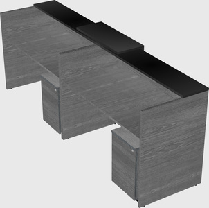 Shared u-shaped reception desks