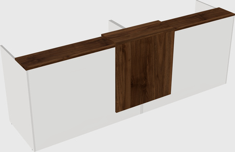 Shared u-shaped reception desks