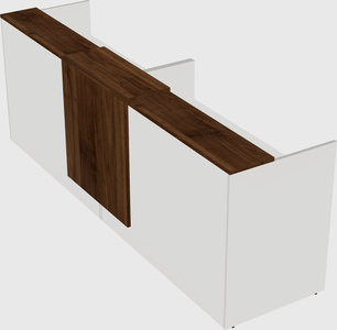 Shared u-shaped reception desks