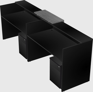 Shared u-shaped reception desks