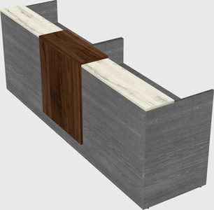 Shared u-shaped reception desks