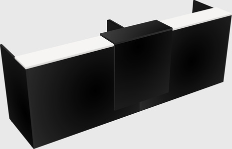 Shared u-shaped reception desks