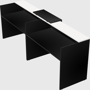 Shared u-shaped reception desks
