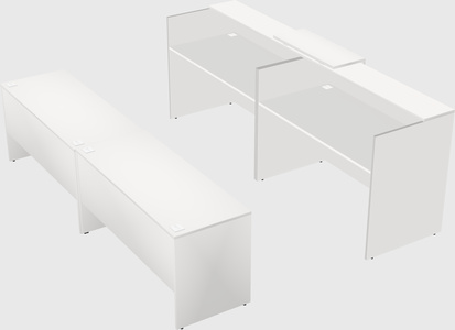 Shared u-shaped reception desks