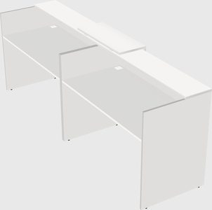 Shared u-shaped reception desks