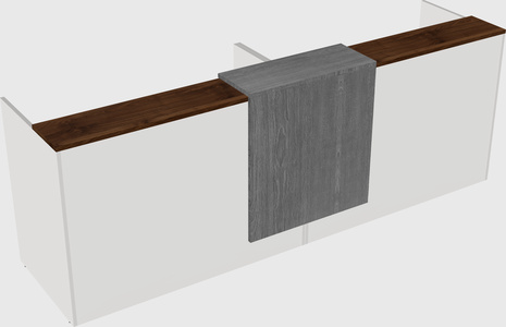 Shared u-shaped reception desks