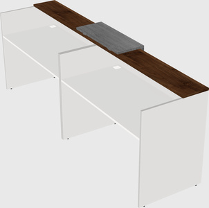 Shared u-shaped reception desks