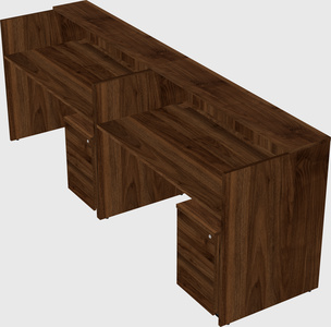 Shared u-shaped reception desks