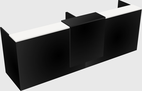 Shared u-shaped reception desks