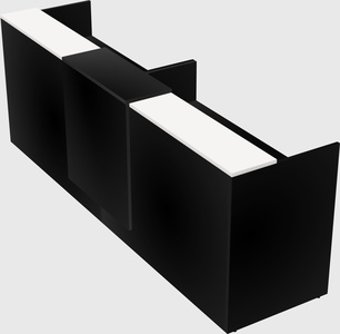 Shared u-shaped reception desks