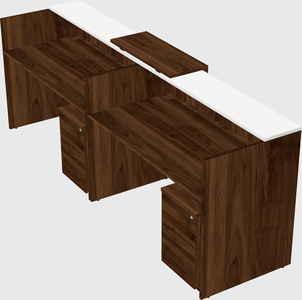Shared u-shaped reception desks