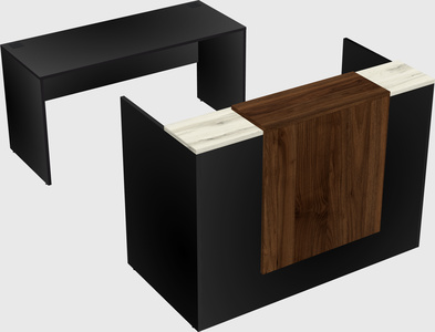 Comptoir d'accueil modulable
