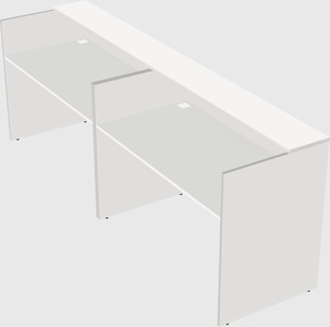 Shared u-shaped reception desks