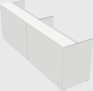 Shared u-shaped reception desks