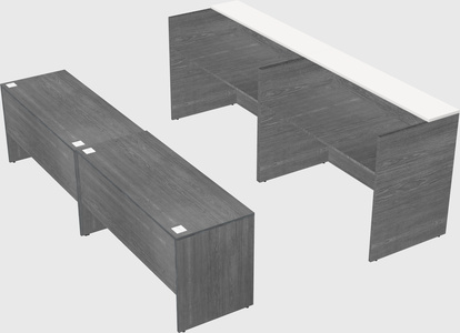 Shared u-shaped reception desks