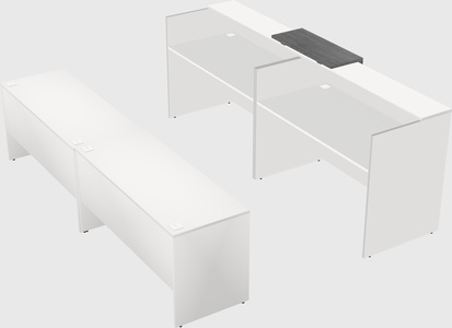 Shared u-shaped reception desks