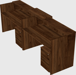 Shared u-shaped reception desks