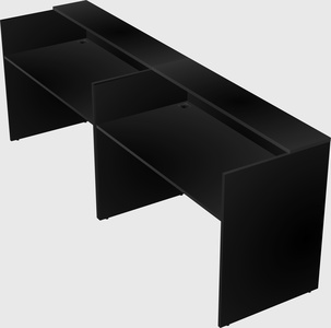 Shared u-shaped reception desks