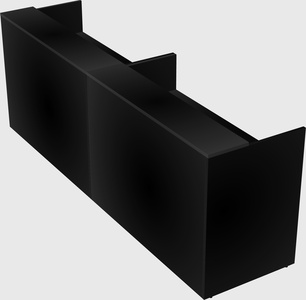 Shared u-shaped reception desks
