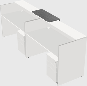 Shared u-shaped reception desks