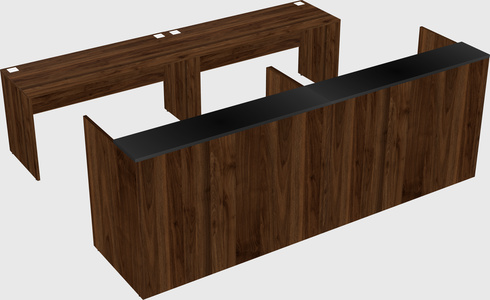 Shared u-shaped reception desks