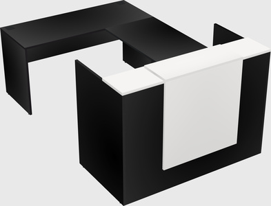Comptoir d'accueil modulable