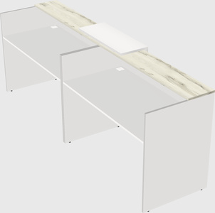 Shared u-shaped reception desks