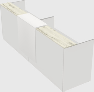 Shared u-shaped reception desks