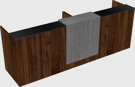 Shared u-shaped reception desks