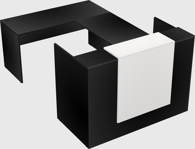 Comptoir d'accueil modulable