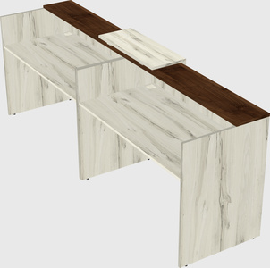 Shared u-shaped reception desks