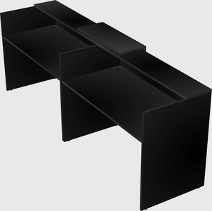 Shared u-shaped reception desks