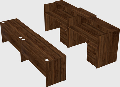 Shared u-shaped reception desks