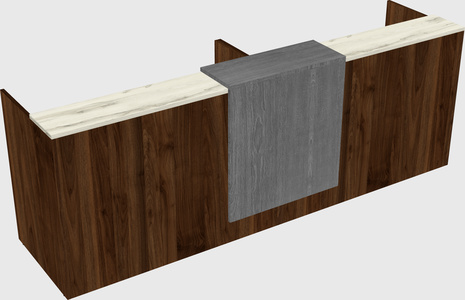Shared u-shaped reception desks